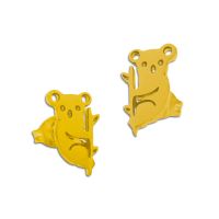 Edelstahl Ohrstecker Koala Ohrringe mit goldfarben Koalabären Edelstahl Ohrstecker Koala Ohrringe mit goldfarben Koalabären
