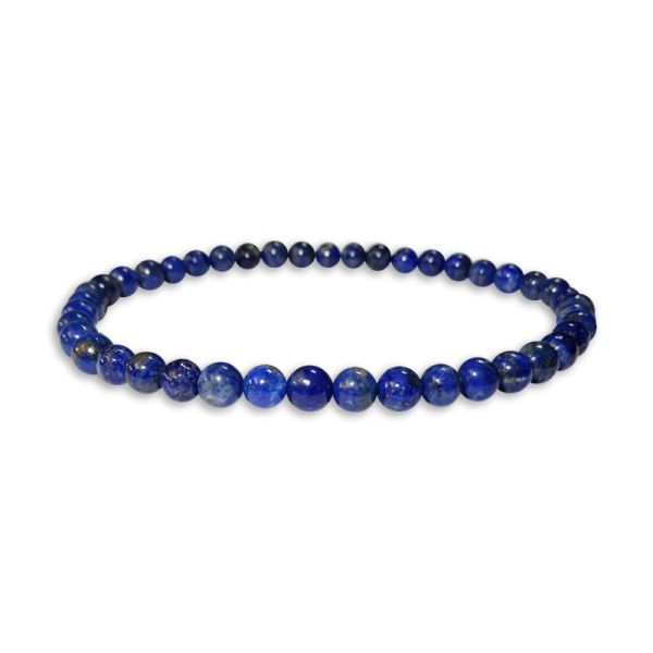 Kleines Kugel-Armband Lapislazuli 4 mm 20 cm blaues Edelstein Armband