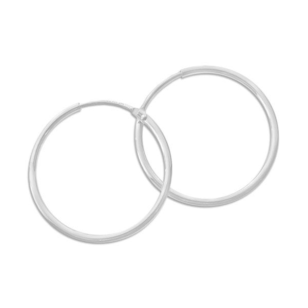 Creolen 925 Silber 30 x 1,5 mm Silberschmuck Ohrringe