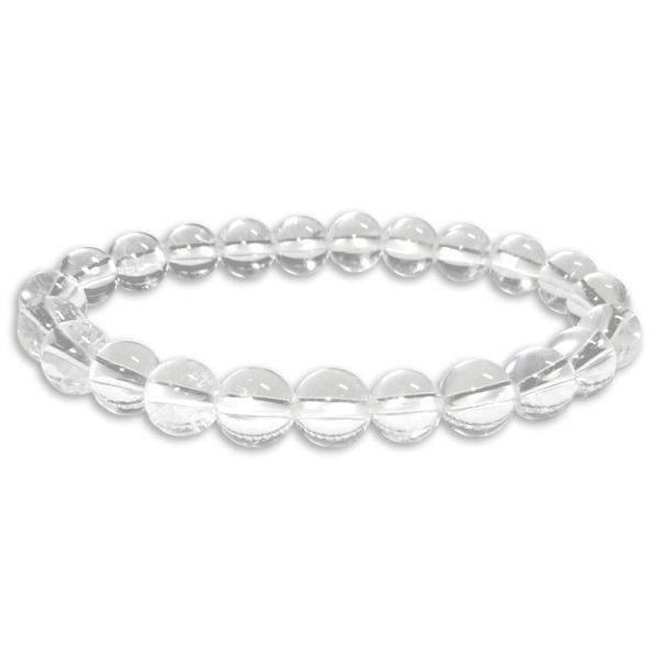 Kugelarmband Bergkristall 8 mm 18,5 cm Edelstein Kugel Armband