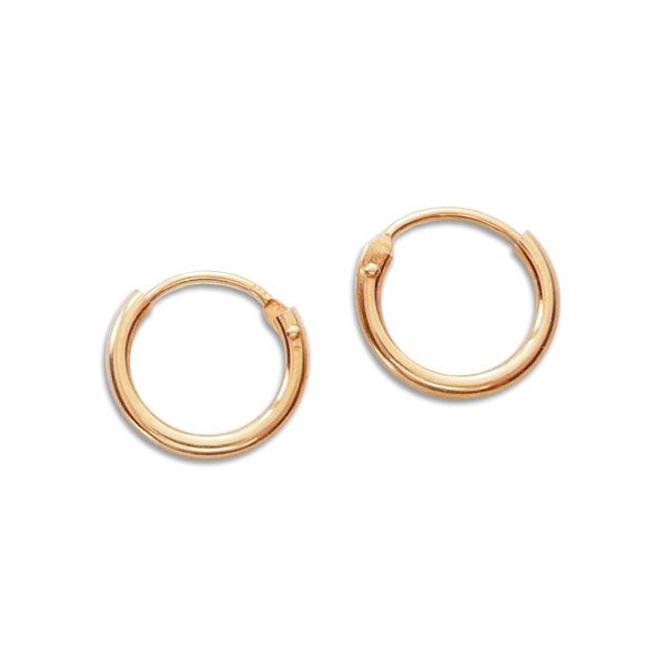 Mini Creolen 333 Gold 11 mm Ohrringe gold für Damen Herren Kinder