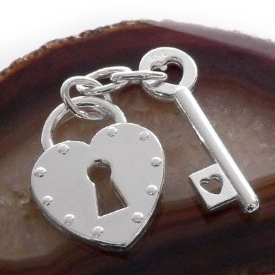 Herz Schloss Anhanger Mit Schlussel 925 Silber
