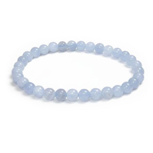 Chalcedon Kugel Armband 5,5 mm 18,5 cm