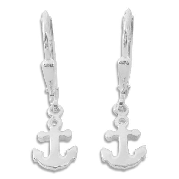 Ohrringe mit Ankern 925 Silber maritime Anker als Klappbrisur