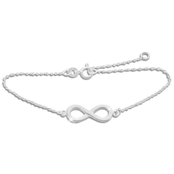 Armband mit Unendlichkeitszeichen 925 Silber 19 cm