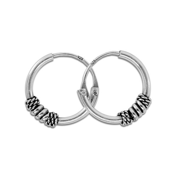Gothic Creolen 12 mm 925 Silber Gothicschmuck