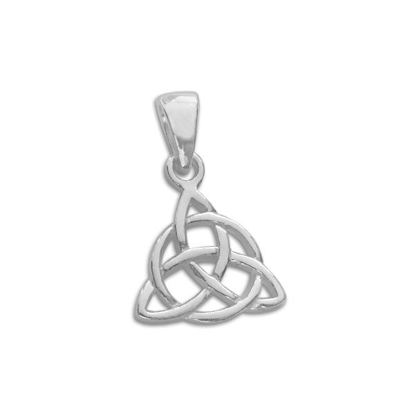 Kleiner Triquetra Anhänger glänzend 925 Silber