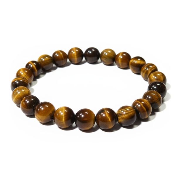 Kugelarmband Tigerauge 8 mm 21 cm