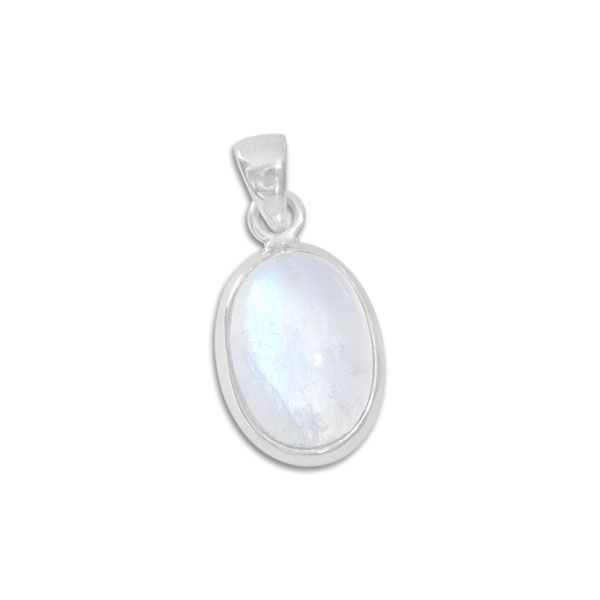 Mondstein Anhänger oval 16 x 12 mm 925 Silber