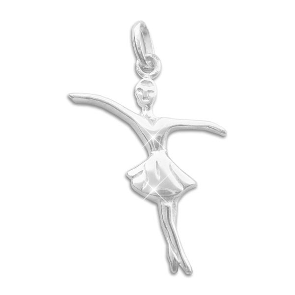 Anhänger Tänzerin 23 x 18 mm 925 Silber Silberanhänger Ballerina