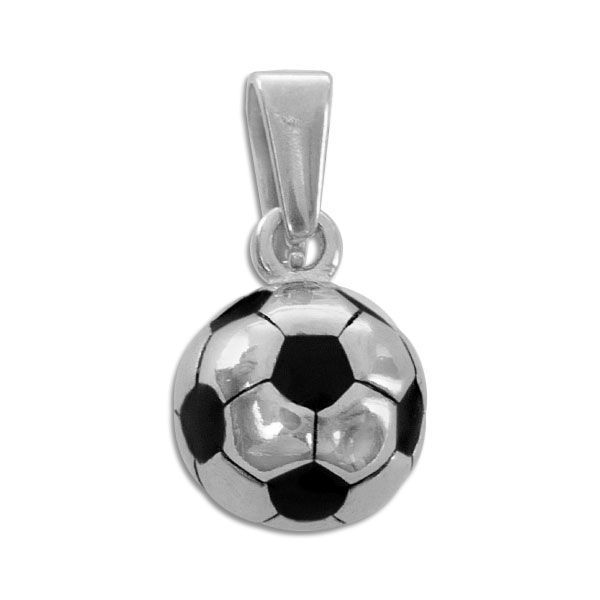 Edelstahl Anhänger runder Fußball
