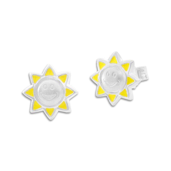 Kinder Ohrstecker Sonne Ohrringe 925 Silber