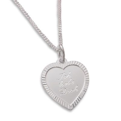 Herz Silberschmuck Set Ich liebe Dich 925 Silber