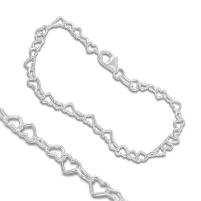 Kinderarmband Herzen 925 Silber 14 cm Kinderschmuck Herz