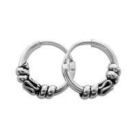 Gothic Creolen 925 Silber 10 mm kleine runde Ohrringe Gothic Creolen 925 Silber 10 mm kleine runde Ohrringe