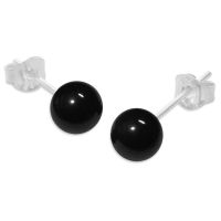 Onyx Ohrstecker Kugel Ohrringe 6 mm 925 Silber Onyx Ohrstecker Kugel Ohrringe 6 mm 925 Silber