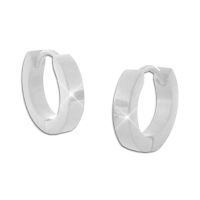 Glänzende Edelstahl Klapp-Creolen 13 x 3 mm Ohrringe Herren Damen Glänzende Edelstahl Klapp-Creolen 13 x 3 mm Ohrringe Herren Damen