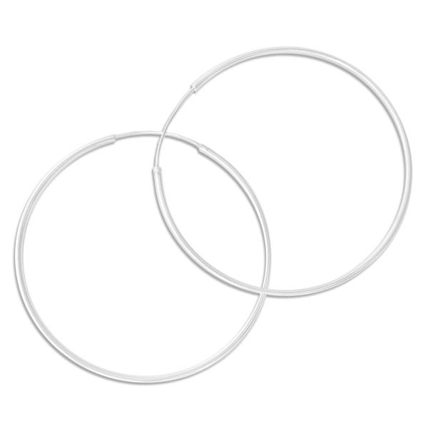 Große Silber Creolen 925 Silber 55 x 1,2 mm Damen Ohrringe Schmuck