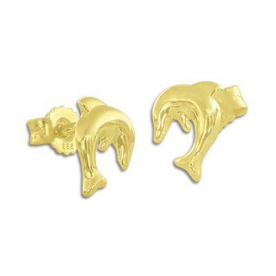 Delphin Ohrstecker 333 Gold Ohrstecker für Damen und Kinder