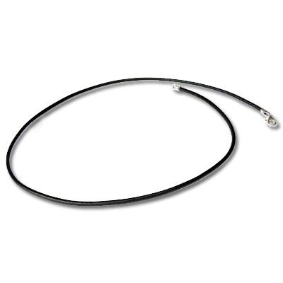 Lederband schwarz 45 cm mit 925 Silber Verschluss