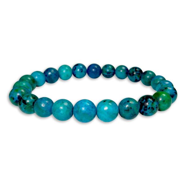 Kugelarmband Chrysokoll synthetisch 8 mm 18,5 cm Kugel Armband Damen