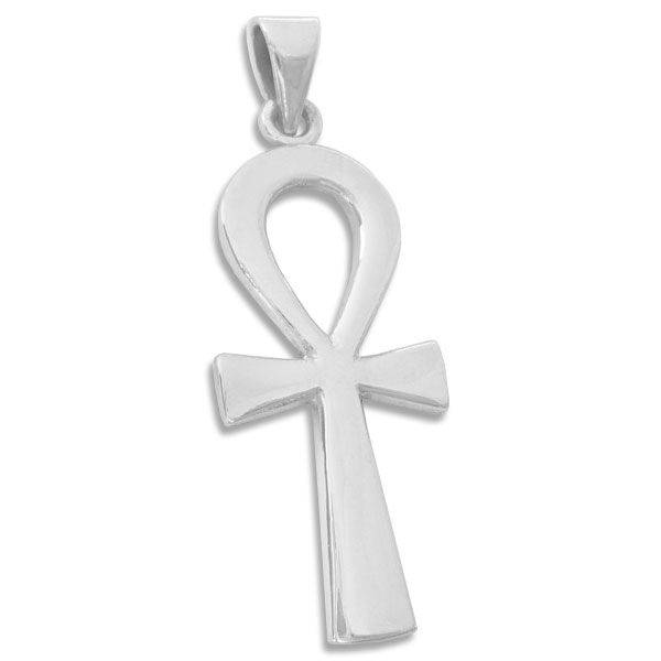 Großer Ankh Kreuz Anhänger 38 mm 925 Silber Herrenschmuck