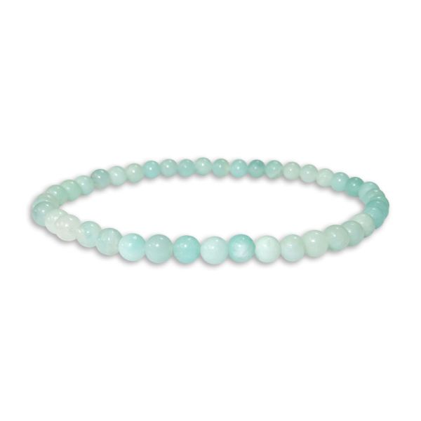 Kleines Kugel-Armband Amazonit 4 mm 20 cm Edelstein Kugelarmband