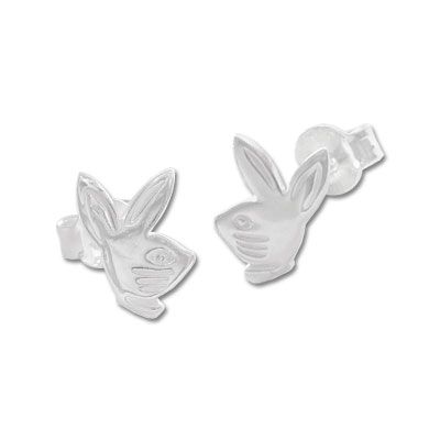 Hasenkopf Ohrstecker 925 Silber Ohrringe mit Hasen