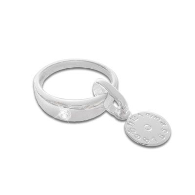 Taufring Anhänger Geburtsuhr 925 Silber