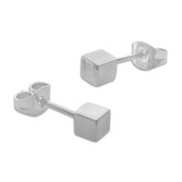 Edelstahl Ohrstecker Würfel 3,5 mm glänzend Viereck Edelstahl Ohrstecker Würfel 3,5 mm glänzend Viereck