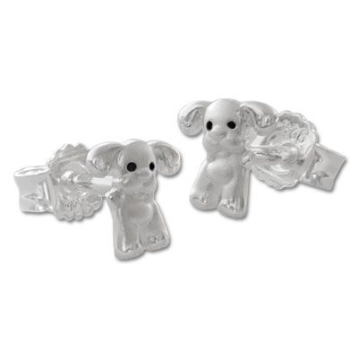 Hunde Ohrstecker 925 Silber Ohrringe für Kinder