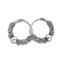 Silberschmuck Creolen mit Kugeln 925 Silber 12 mm Silberschmuck Creolen mit Kugeln 925 Silber 12 mm