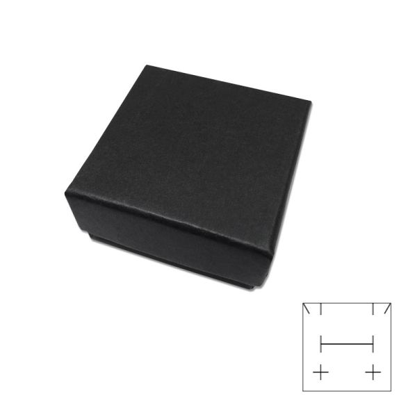 Kartonetui Schmucketui schwarz matt 50 x 50 x 22 mm