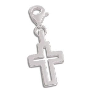 Charm Kreuz Anhänger 925 Silber