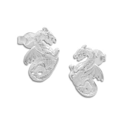 Drachen Ohrringe Ohrstecker 925 Silber Schmuck