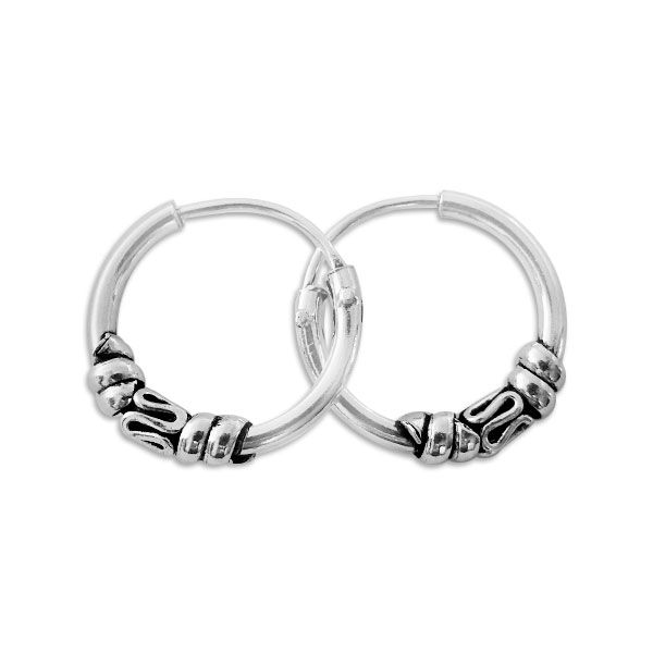 Gothic Creolen 925 Silber 12 mm Silberschmuck Ohrringe