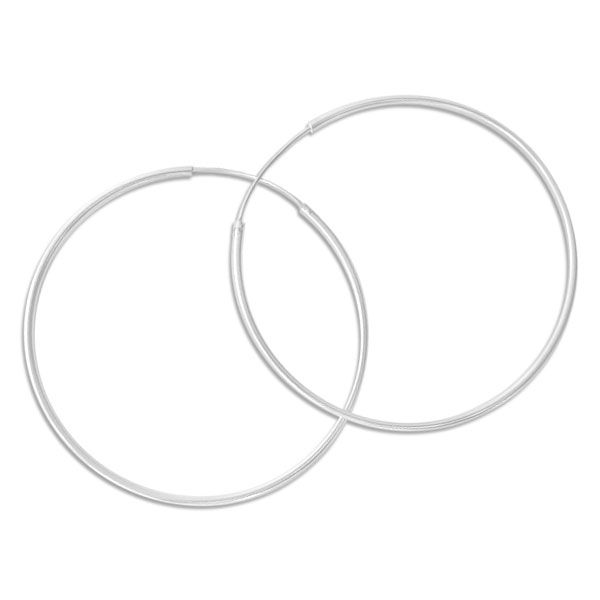 Creolen 925 Silber 45 x 1,2 mm Damen Ohrringe 45 mm Durchmesser
