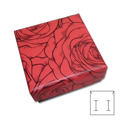 Schmuck Schachtel Rose rot 50 x 50 x 25 mm