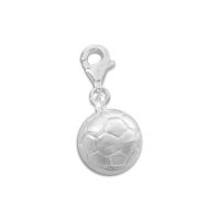 Charm Anhänger Fußball mattiert 925 Silber Glücksbringer für Fußball-Fans Charm Anhänger Fußball mattiert 925 Silber Glücksbringer für Fußball-Fans
