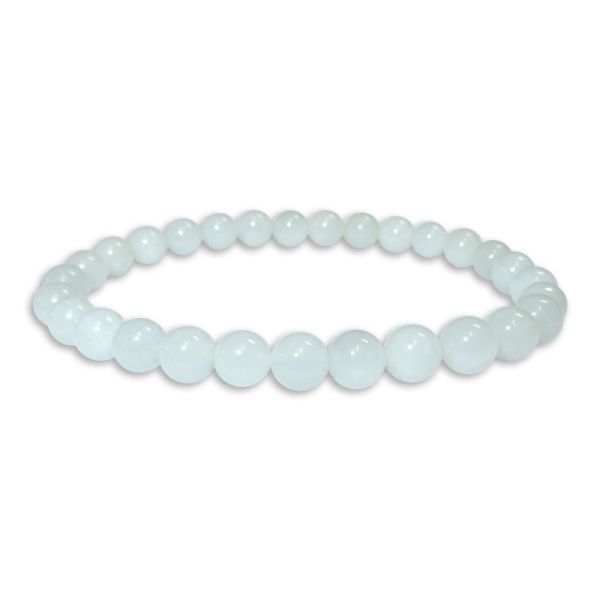 Aquamarin hellblau Kugel Armband 6 mm 19 cm Edelsteinarmband blau