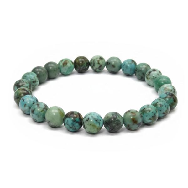 Kugelarmband Chrysokoll hell 8 mm 19 cm