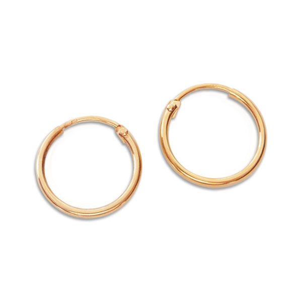 Creolen 333 Gold 15 mm Kreolen Gold für Damen Herren und Kinder