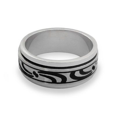 Moving Ring aus Edelstahl Gr. 65